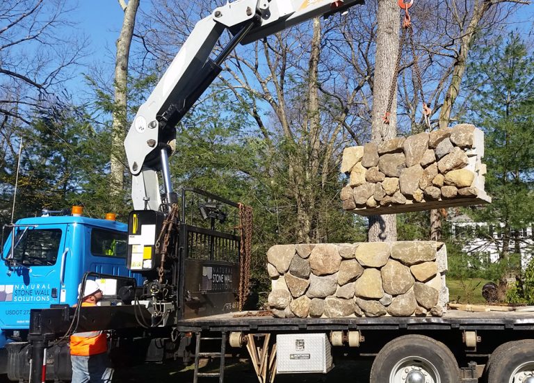 Rock Wall Installation K&R Landscape